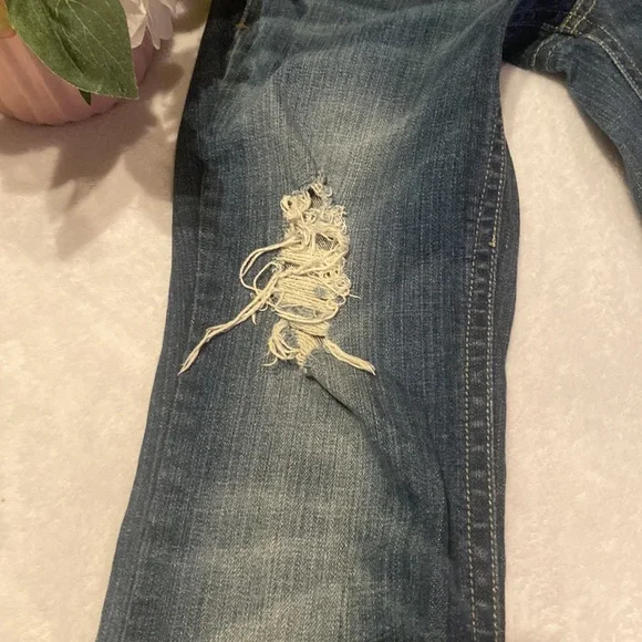 RUNWAY Distressed Refuge Every Day Boot Size 2 Blue Jeans - Picture 3 of 12